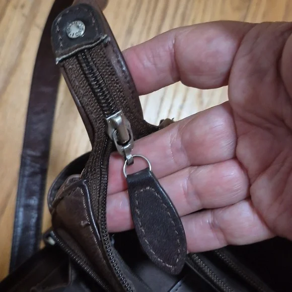 Vintage Fossil Brown Pebbled Leather Morgan Crossbody Purse Gently Loved - Picture 15 of 16